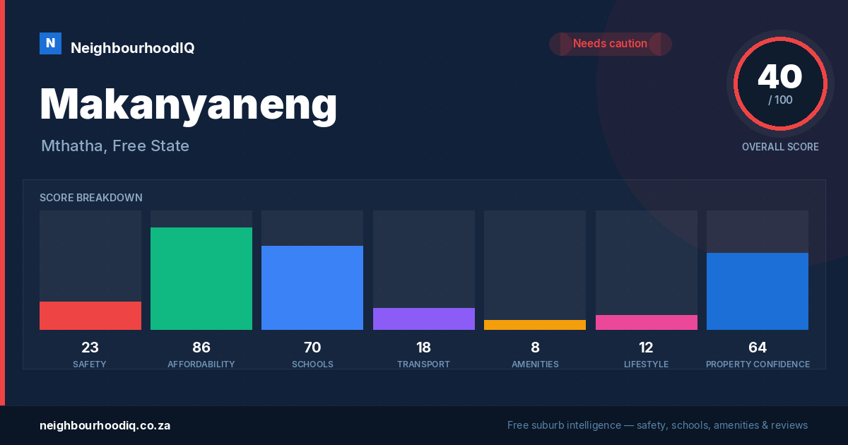Makanyaneng report card