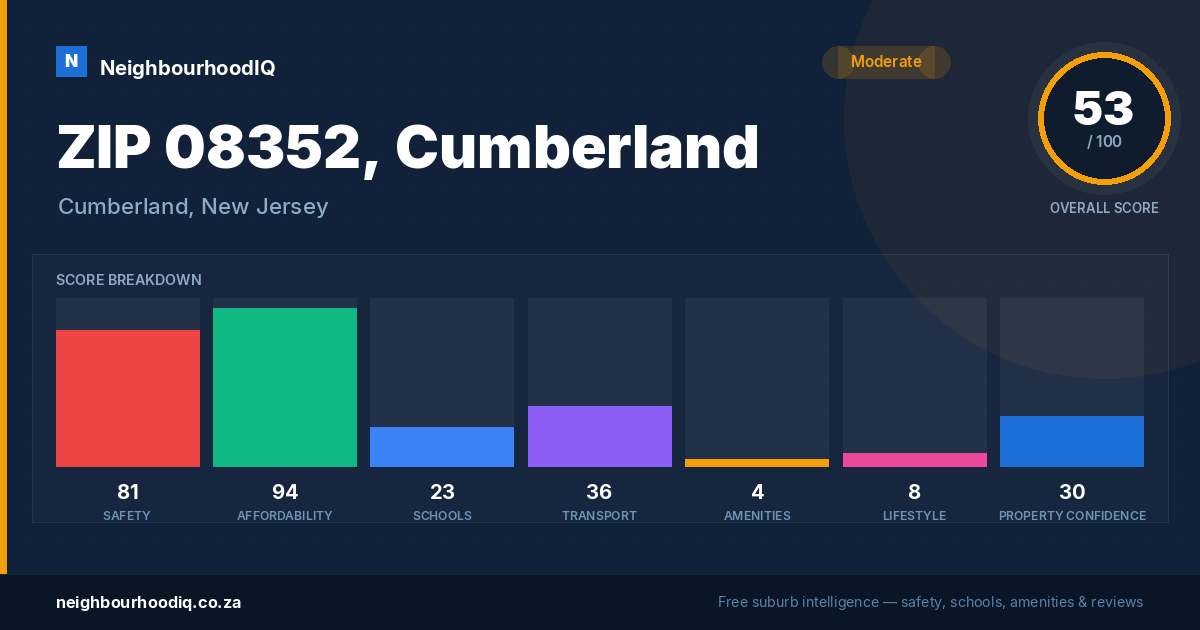 ZIP 08352, Cumberland report card