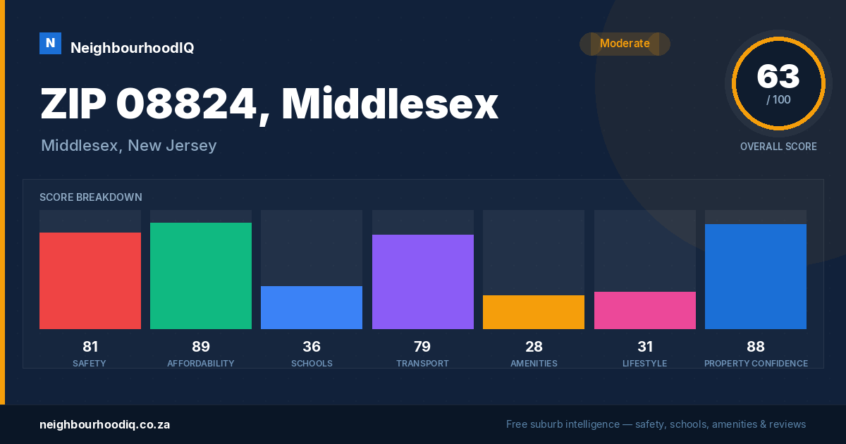 ZIP 08824, Middlesex report card