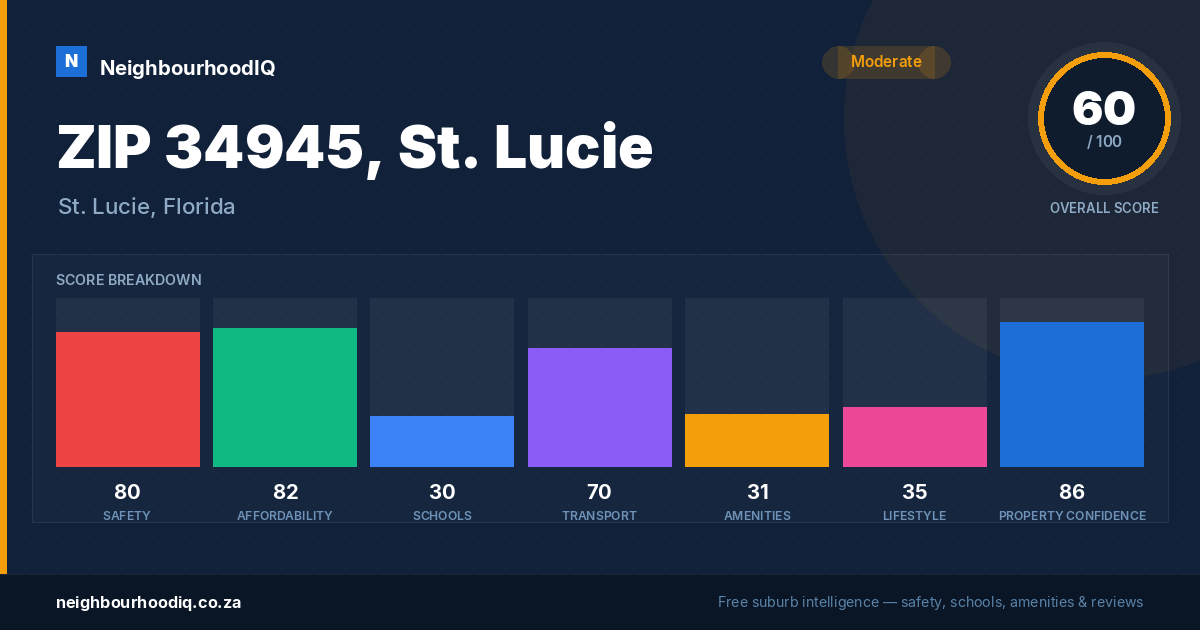ZIP 34945, St. Lucie report card