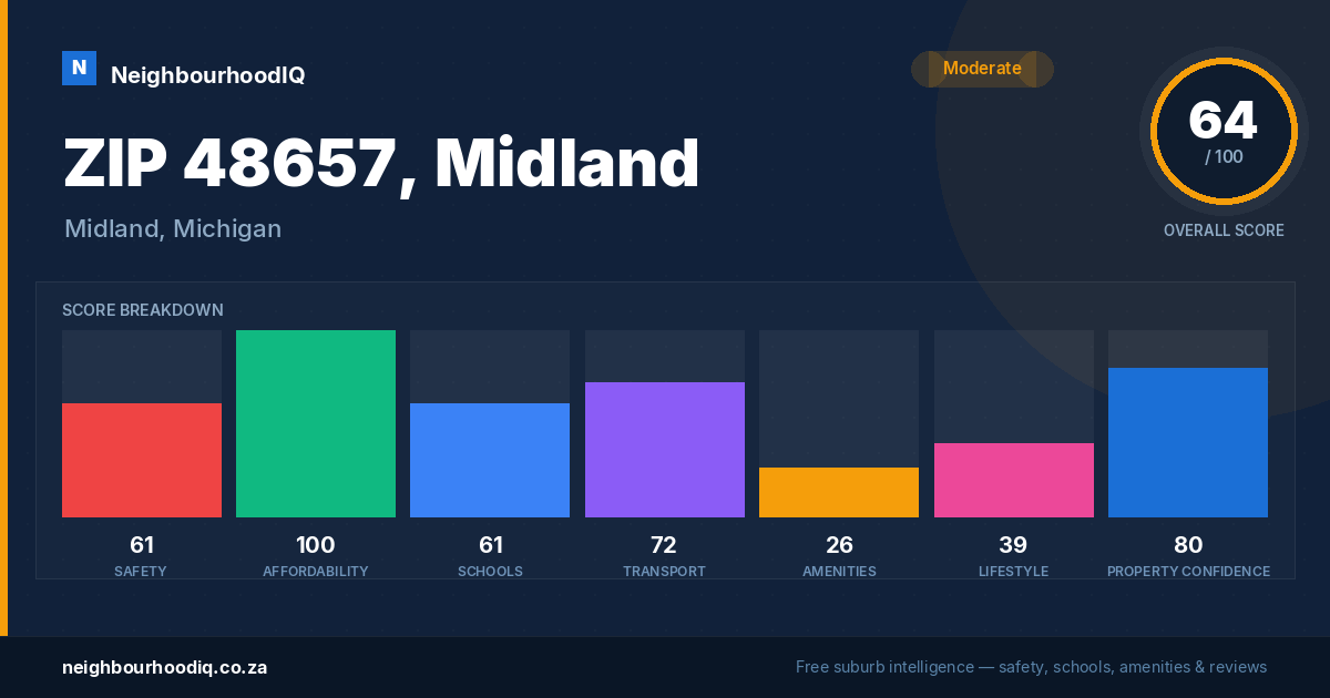 ZIP 48657, Midland report card