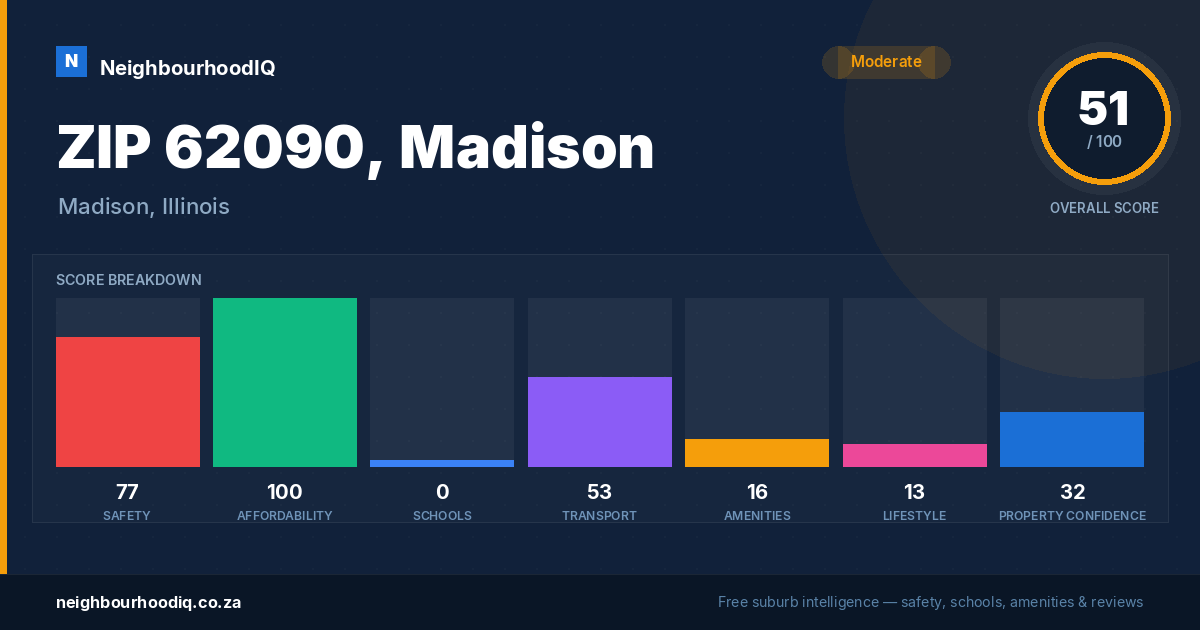ZIP 62090, Madison report card