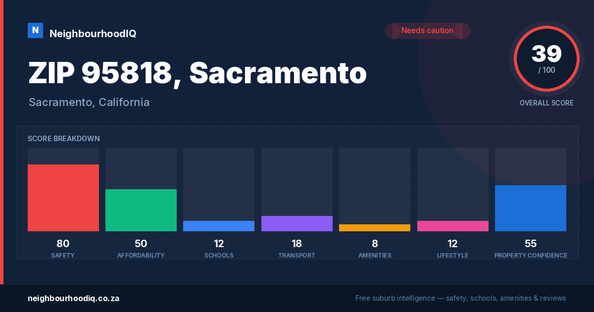 ZIP 95818, Sacramento report card